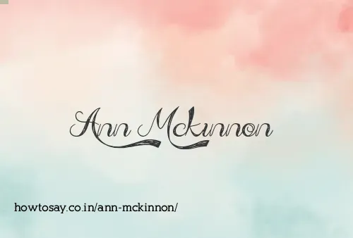 Ann Mckinnon