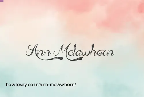 Ann Mclawhorn