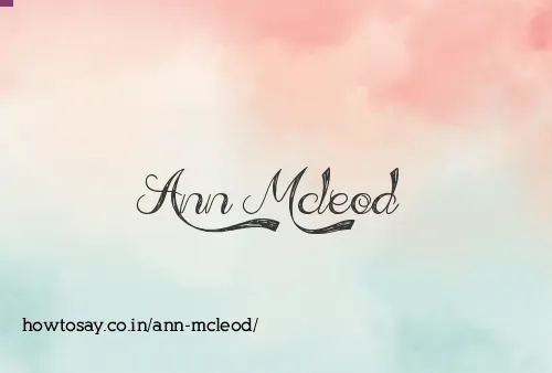 Ann Mcleod