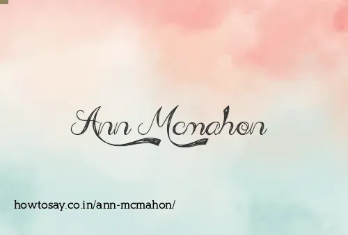 Ann Mcmahon