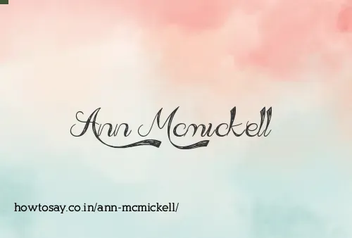 Ann Mcmickell