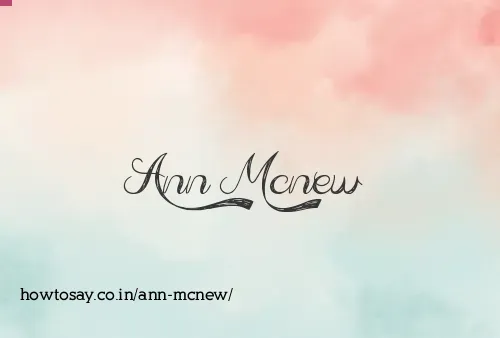 Ann Mcnew
