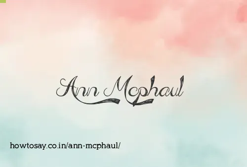 Ann Mcphaul