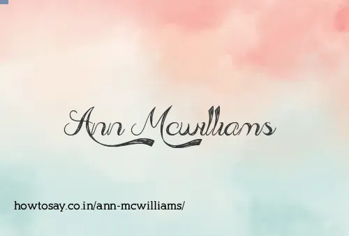 Ann Mcwilliams