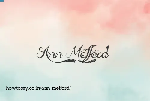 Ann Mefford