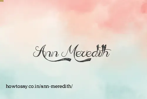 Ann Meredith