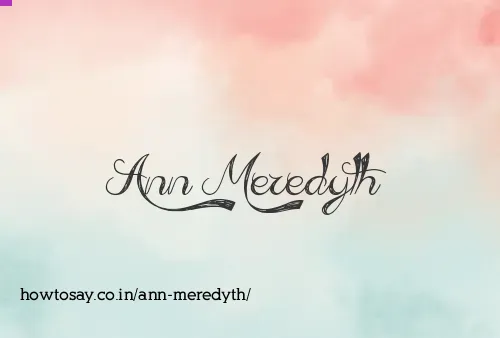 Ann Meredyth