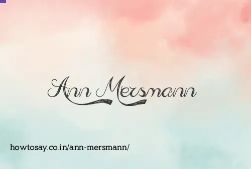 Ann Mersmann