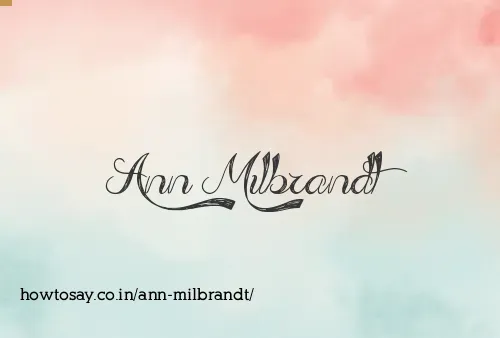 Ann Milbrandt