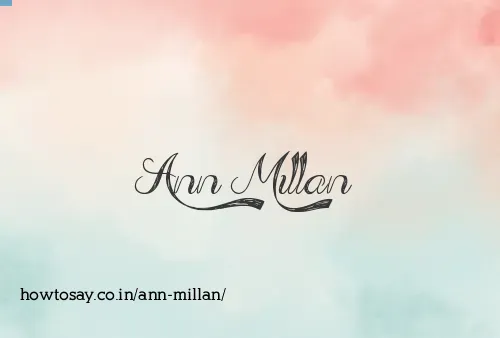 Ann Millan