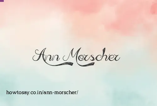 Ann Morscher
