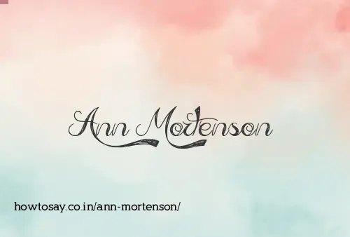 Ann Mortenson