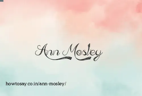 Ann Mosley