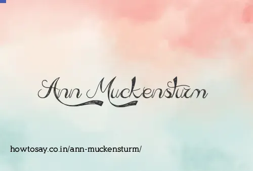 Ann Muckensturm