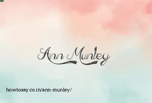 Ann Munley