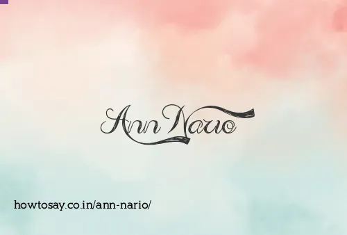Ann Nario