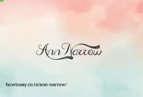 Ann Narrow