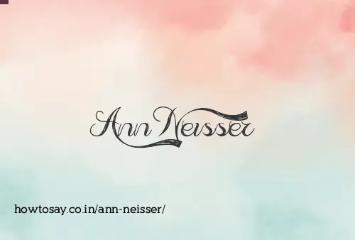 Ann Neisser