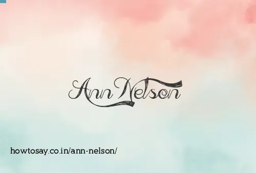 Ann Nelson