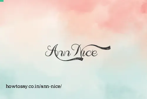 Ann Nice