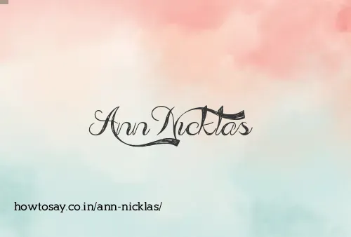Ann Nicklas