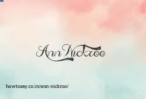 Ann Nickroo