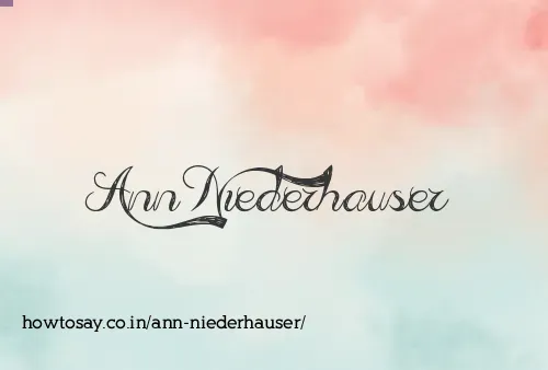 Ann Niederhauser