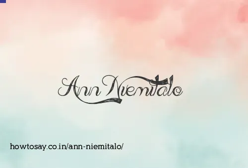 Ann Niemitalo