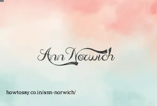Ann Norwich