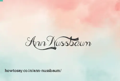 Ann Nussbaum