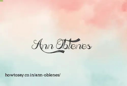 Ann Oblenes