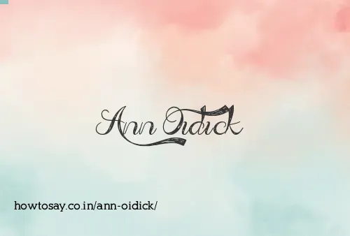 Ann Oidick