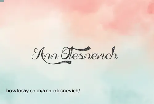 Ann Olesnevich