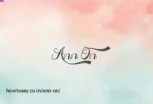 Ann On