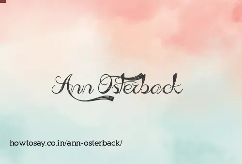 Ann Osterback