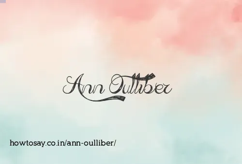Ann Oulliber