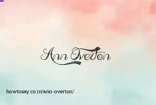 Ann Overton
