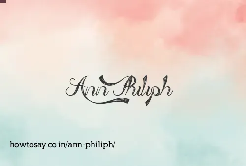 Ann Philiph