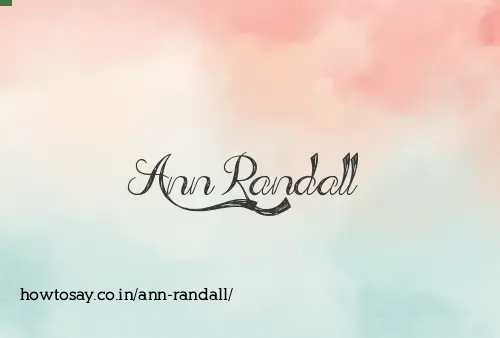 Ann Randall