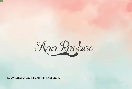 Ann Rauber