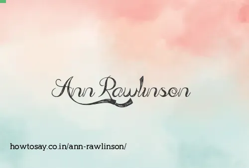 Ann Rawlinson