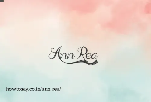 Ann Rea