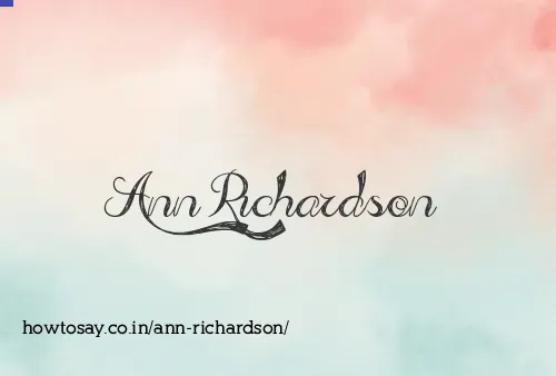Ann Richardson