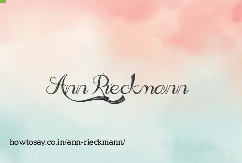 Ann Rieckmann
