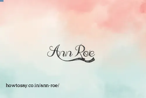 Ann Roe