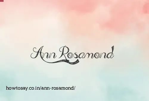 Ann Rosamond