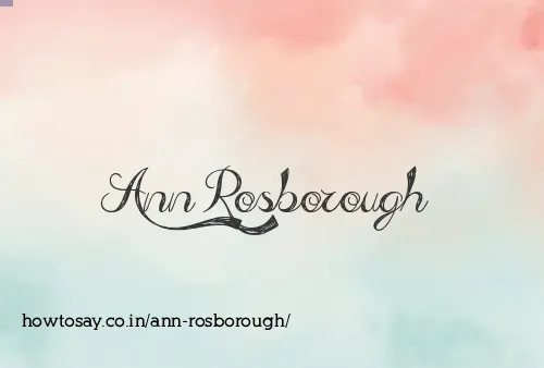 Ann Rosborough