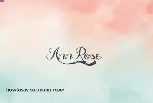 Ann Rose