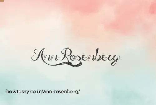 Ann Rosenberg