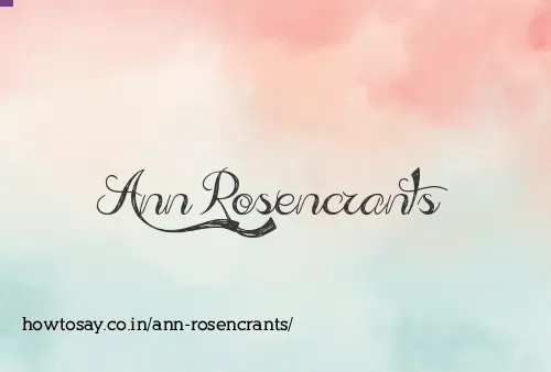 Ann Rosencrants